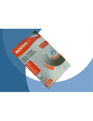 PAPEL CARBON KORES T/OF NEGRO 210X330      X/50***