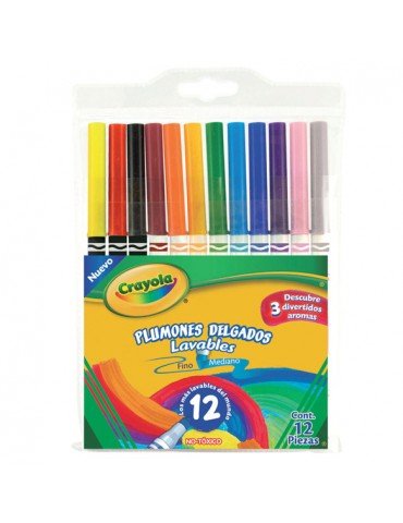 PLUMONES CRAYOLA SUPERTIPS DELGADO C/12     X/24