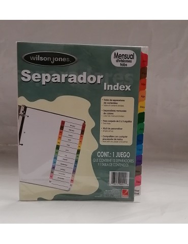 SEPARADOR DE HOJAS ACCO WILSONJONES 13DIV C/1PZ P1368     X/24