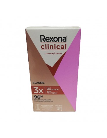 DESOD.REXONA CLINICAL STICK WOMEN CLASSIC 48GRS     X/12