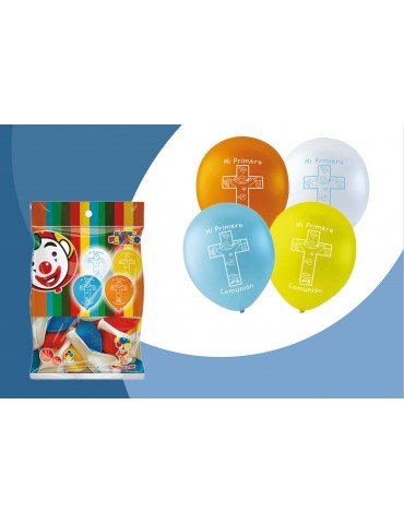 GLOBO IMPRESO  9 MI PRIMERA COMUNION C/10  X/10 ***