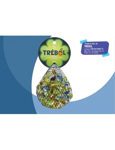 CANICA TREBOL SURTIDO 1 C/100PZ    X/30
