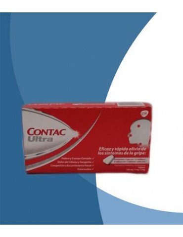 CONTAC ULTRA TABLETAS CAJILLA 500MG C/12PZ     X/30