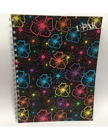 CUADERNO DIPAK PROF. GLADIADOR FLORES NEON 5MM     X/24