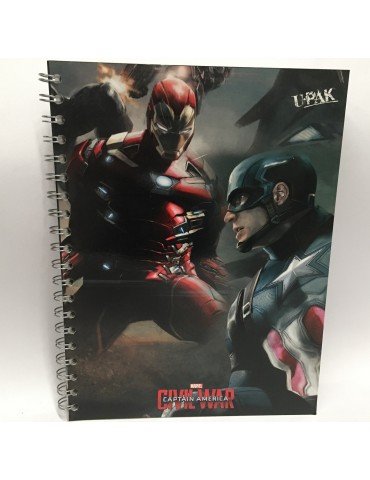 CUADERNO DIPAK PROF. GLADIADOR CAPITAN AMERICA 5MM     X/24