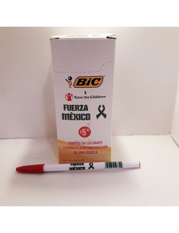 BOL. BIC FUERZA MEXICO ROUNDSTICK C/50PZ   X/6***
