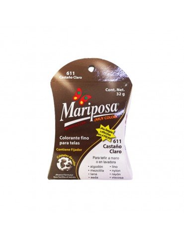 SOBRE CRISTAL MARIPOSA CASTAÑO CLARO  611   X/100