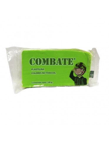 PLASTILINA COMBATE VERDE CLARO BARRA     X/100