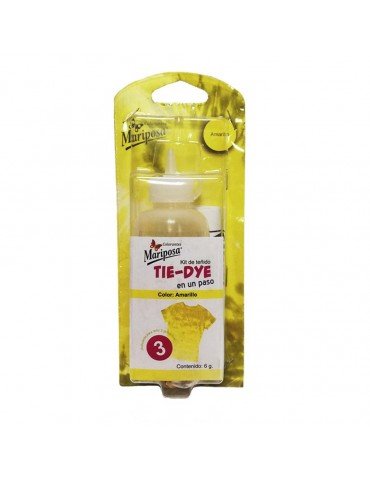 KIT DE TEÑIDO MARIPOSA TIE-DYE AMARILLO 6GRS     X/15