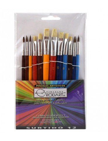 PINCELES RODART CERDA BLANCA SURTIDO C/12PZ