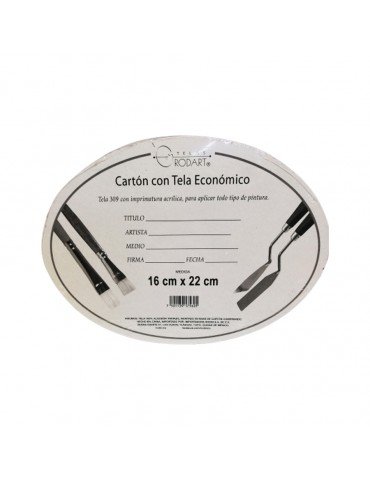 CARTON CON TELA RODIN OVAL 16X22CM
