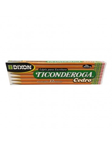 LAPIZ DIXON TICONDEROGA CEDRO C/12PZ     X/120