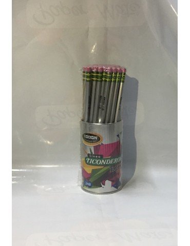 LAPIZ TICONDEROGA METALLIC TRENDY BOTE C/50PZ 55744     X/12