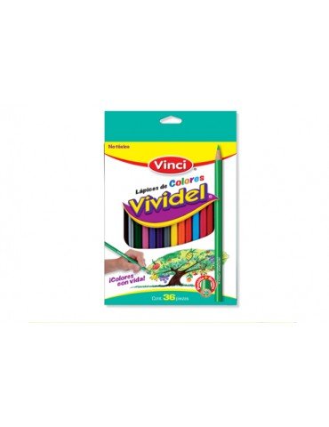 COLORES VIVIDEL 36 LARGOS PUNTA 4MM     X/24