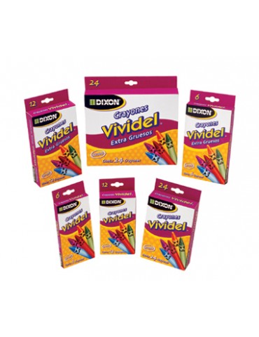 CRAYON VIVIDEL EXTRA GRUESA C/06PZ     X/100