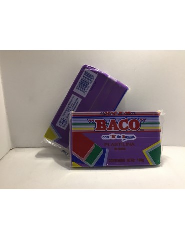 PLASTILINA BACO BARRA VIOLETA 63      X/100