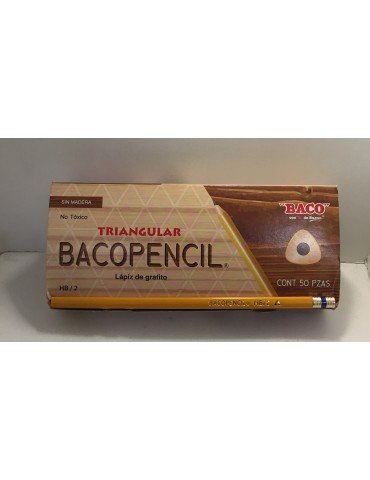 LAPIZ BACOPENCIL TRIANGULAR GRAFITO LP054 C/50PZ