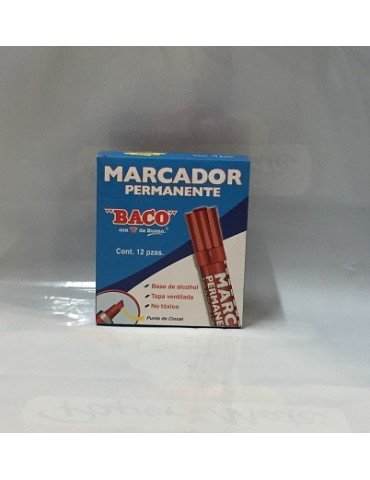 MARCADOR BACO ALUMINIO ROJO C/12PZ      X/12