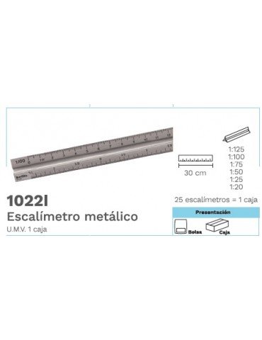 ESCALIMETRO METALICO BARRILITO 1PZ 1022I