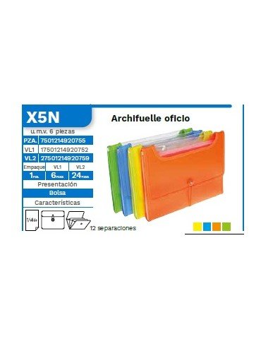 ARCHIFUELLE PLASTICO BARRILITO OFICIO C/1PZ X5N     X/24