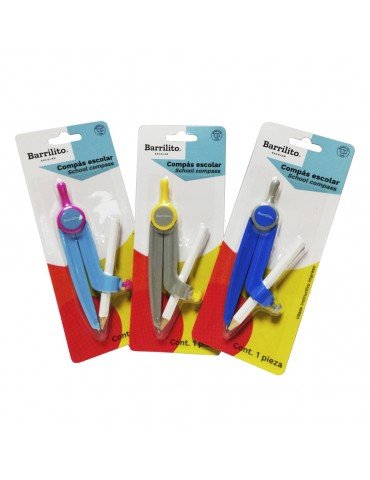 COMPAS BARRILITO ESCOLAR BLC/1PZ 100     X/72