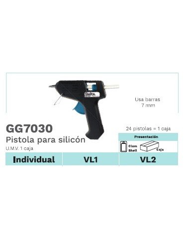 PISTOLA SILICON DELTA CHICA GG7030      X/48