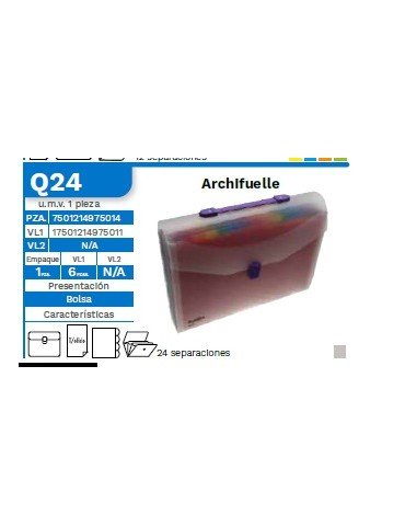 ARCHIFUELLE PLASTICO BARRILITO 24 SEP C/1PZ Q24     X/6
