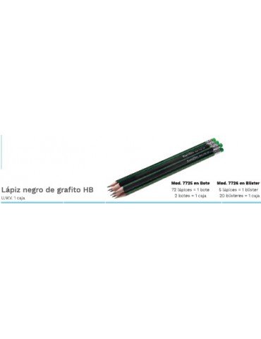 LAPIZ BARRILITO GRAFITO TRIANGULAR C/72PZ 7725    X/24