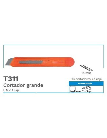 CUTTER BARRILITO PLASTICO GRANDE MD.T-311     X/432