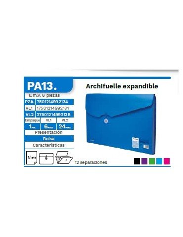 ARCHIFUELLE PLASTICO BARRILITO C/1PZ PA13     X/6