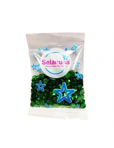 LENTEJUELA SELANUSA VERDE BANDERA 103-M BOLSITA 20GRS        X/25