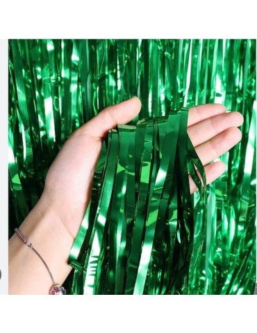 LLUVIA METALICA VERDE 90CM C/100      X/100