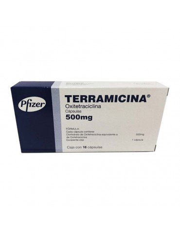 TERRAMICINA 500 MG. C/16 CAPSULAS     X/112