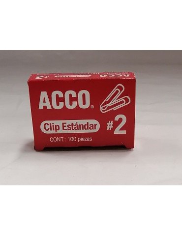 CLIP ACCO ESTANDAR 2 C/100PZAS P1660     X/100
