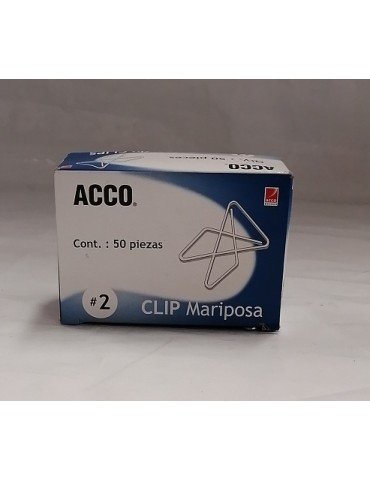 CLIP ACCO MARIPOSA 2 C/50PZ  P1720    X/100