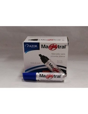 MARCADOR MAGISTRAL ALUMINIO AZUL C/12PZ      X/12