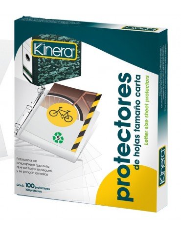 PROTECTOR DE HOJA KINERA T/CARTA C/100PZ      X/10