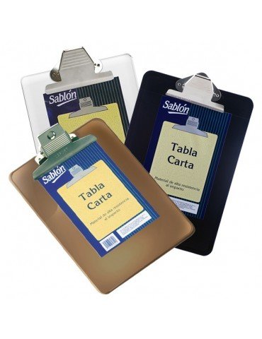 TABLA APOYO PLASTICO T/CARTA SABLON        X/10