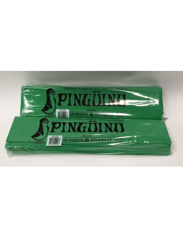 PAPEL CREPE PINGUINO VERDE BANDERA C/10     X/25