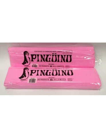 PAPEL CREPE PINGUINO ROSA PALIDO C/10     X/25