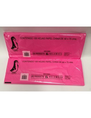 PAPEL CHINA ROSA MEXICANO C/100     X/10