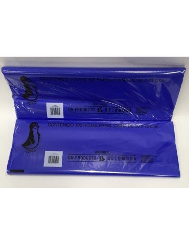 PAPEL CHINA AZUL VICTORIA C/100     X/10