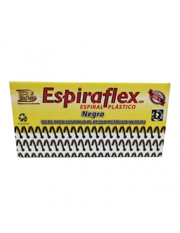 ESPIRAL PLASTICO BOFLEX ESPIRAFLEX NEGRO 8MM 1/4 C/145PZ