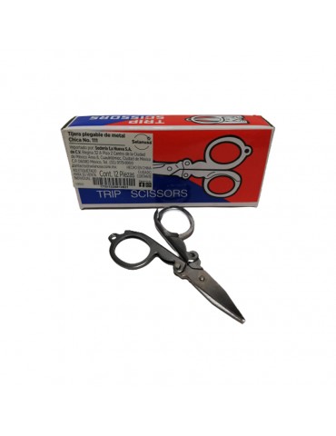 TIJERA PLEGADIZA METAL SEDERIA 111 BLC/12PZ