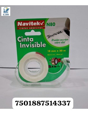 CINTA NAVITEK INVISIBLE 18X20 C/DESPACHADOR N-80     X/96