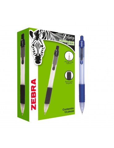 PORTAMINAS ZEBRA Z-GRIP 5MM AZUL C/12PZ 6520-01