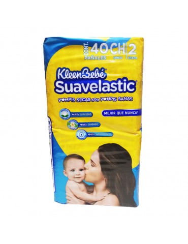 PAÑALES SUAVELASTIC MAX CHICO C/40PZ     X/4