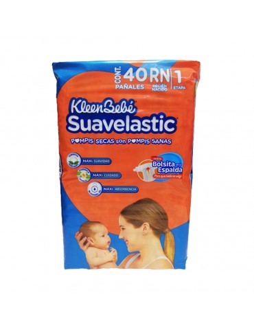 PAÑALES SUAVELASTIC RECIEN NACIDO C/40PZ     X/4