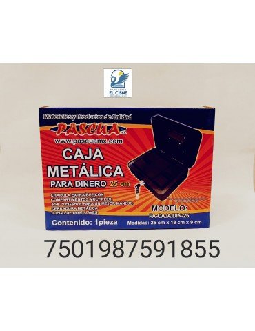 CAJA METALICA PASCUA P/DINERO 25CM DIN-25