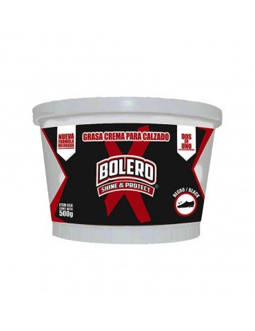 CREMA GRASA BOLERO 2-1 NEGRA 500GRS       X/12